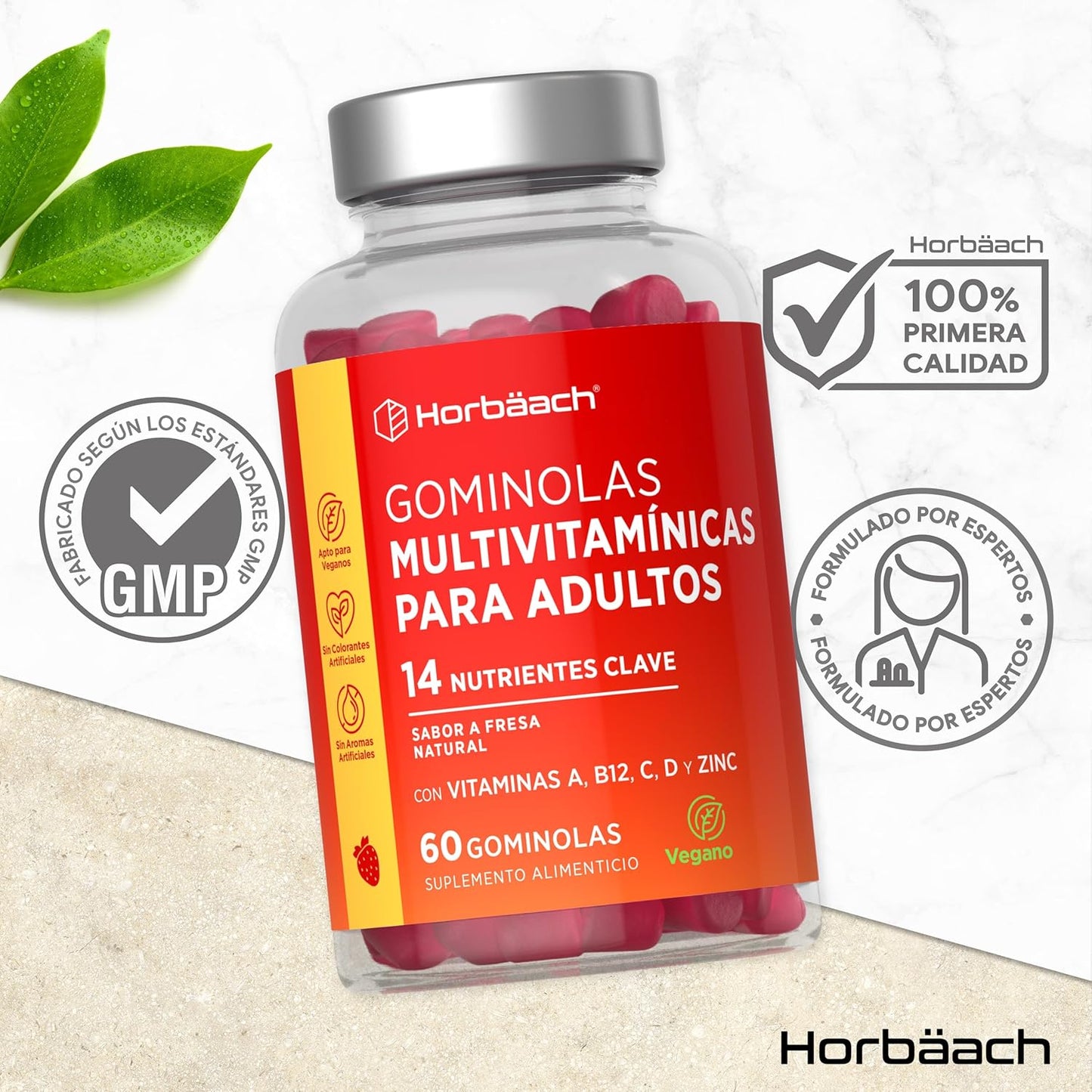 Gominolas Multivitaminas Y Minerales con Vitamina A, B12, C, D Y Zinc |