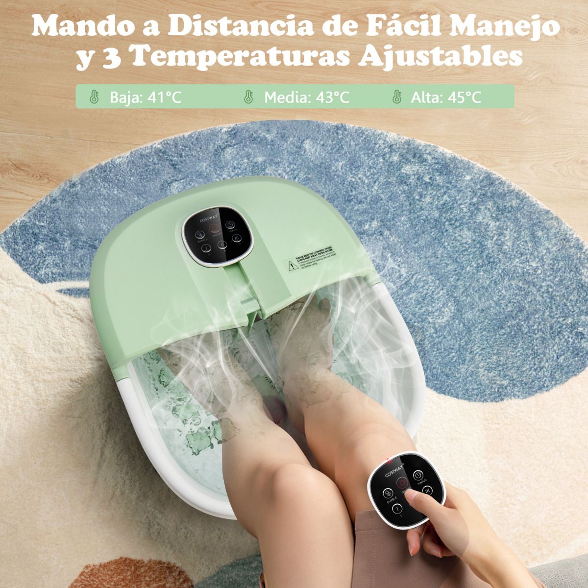 Masajeador Plegable Para Pies Con Calentamiento y efecto Pediluvio